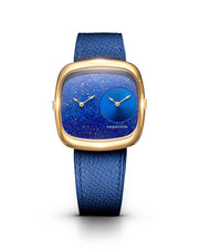 Dennison Watch – ALD Dual Time – Lapis & Blue Sunray In Gold
