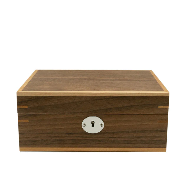 Dřevěný box na 6 hodinek - pevné víko