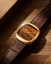 Dennison Watch – Natural Wood in Gold