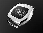 Geo Retro Future LED Digital SS Watch