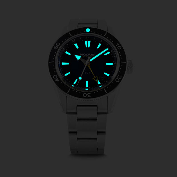 Nodus – Sector II Dive GMT – Tidal (Matte DLC Steel Bezel)