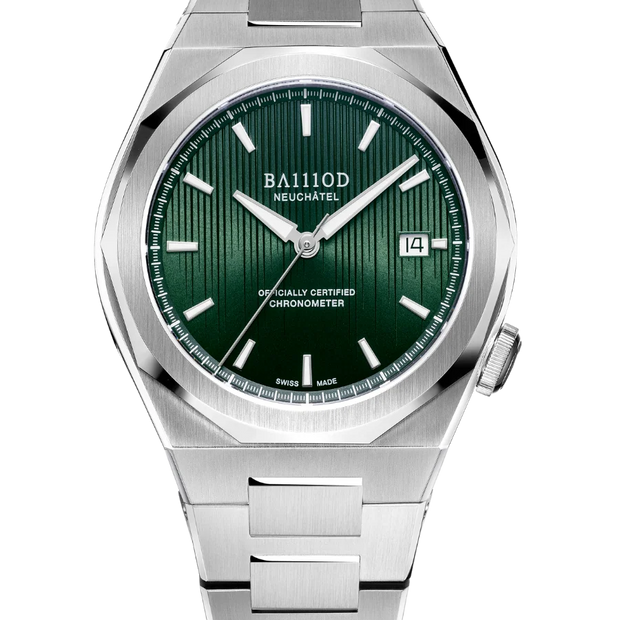 BA111OD Chapter 7 Chronometer Forest Green - Steel Bracelet