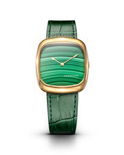 Dennison Watch – Natural Stone Malachite Stone In Gold