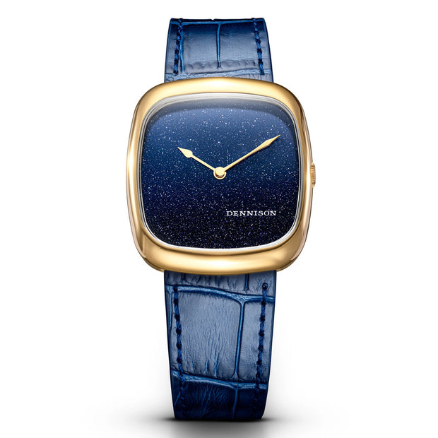 Dennison Watch – Natural Stone Aventurine Stone In Gold
