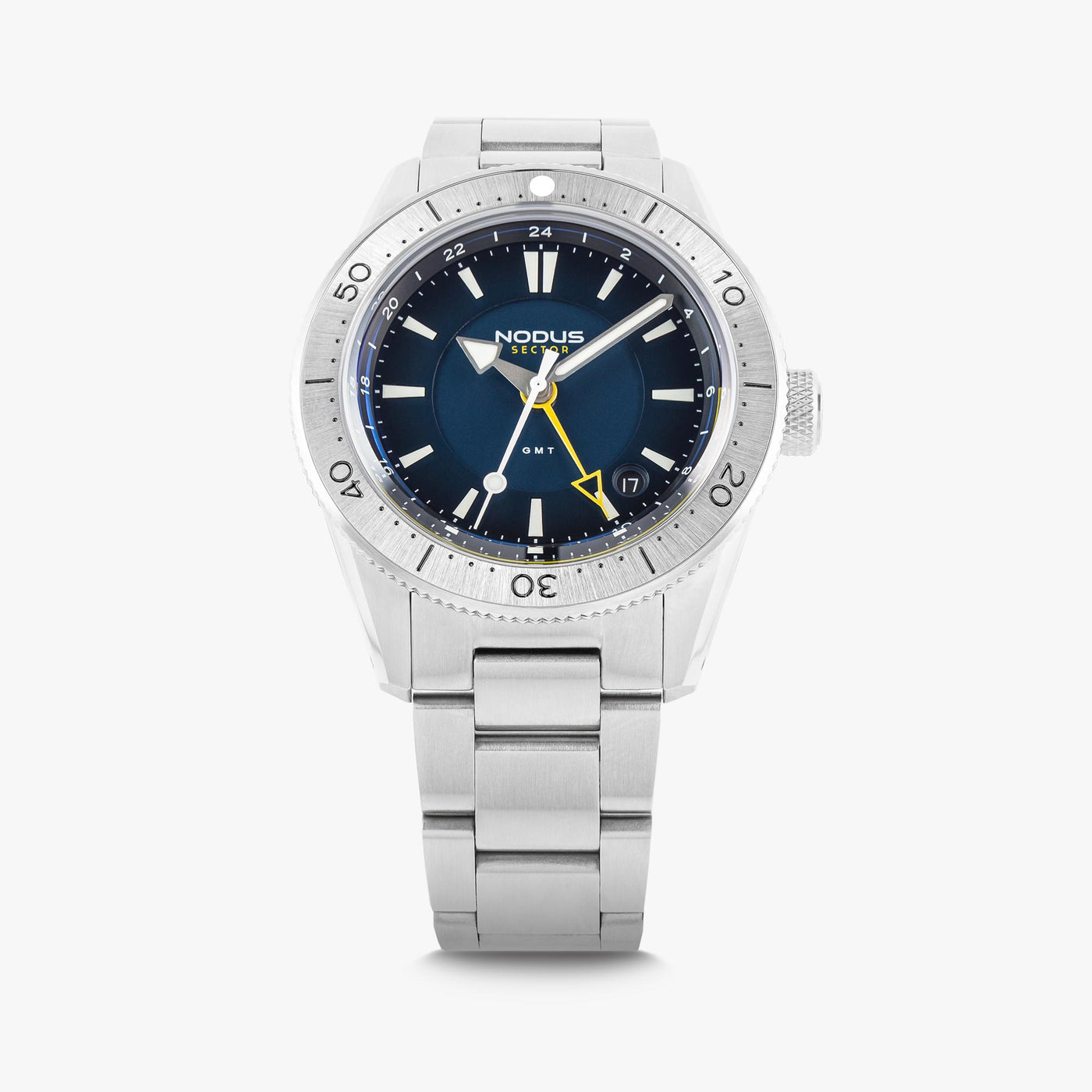 Nodus – Sector II Dive GMT – Tidal (Brushed Steel Bezel)