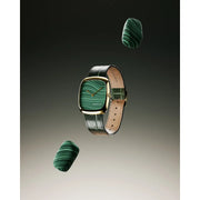 Dennison Watch – Natural Stone Malachite Stone In Gold