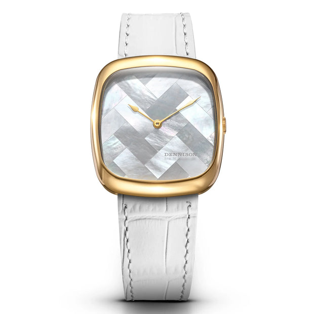 Dennison Watch – White MOP “Ghost” In Gold