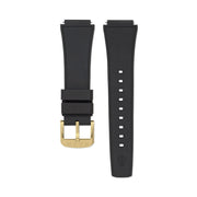 Brew Metric – Black Rubber Strap 20mm GOLD PVD