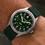 Islander Watch – Babylon HV1000 Titanium Solar Field Watch with Olive Dial
