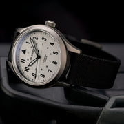 Islander Watch – Babylon HV1000 Titanium Solar Field Watch with White Dial