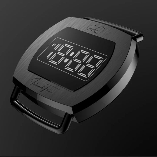 Geo Retro Future LED Digital Black Watch
