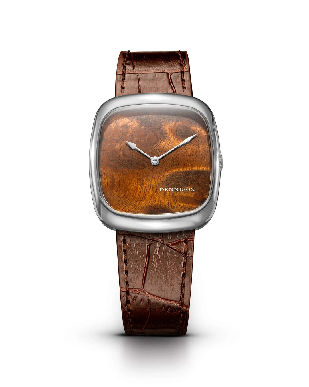 Dennison Watch – Natural Wood In Steel