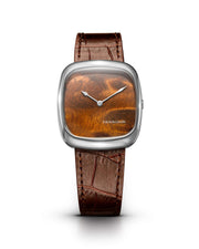 Dennison Watch – Natural Wood In Steel