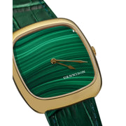 Dennison Watch – Natural Stone Malachite Stone In Gold
