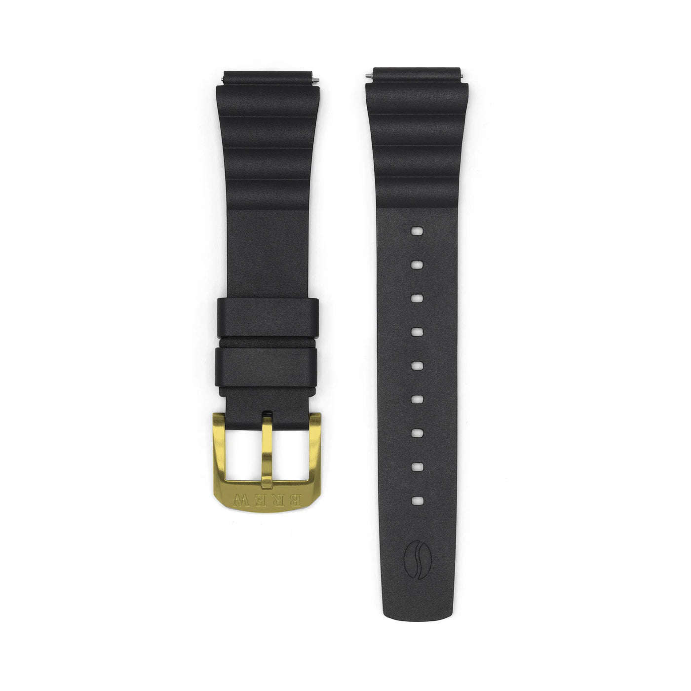 Brew Metric Lite – Black Rubber Strap 18 mm Gold Buckle