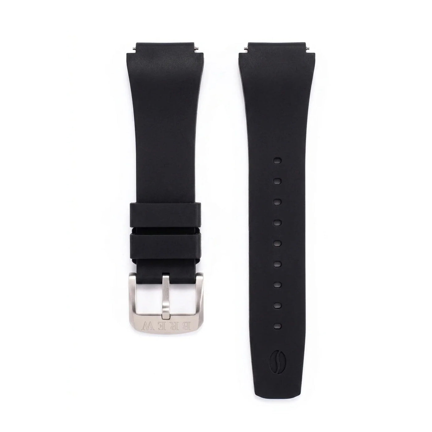 Brew Metric – Black Solid Smooth Rubber Strap 20mm