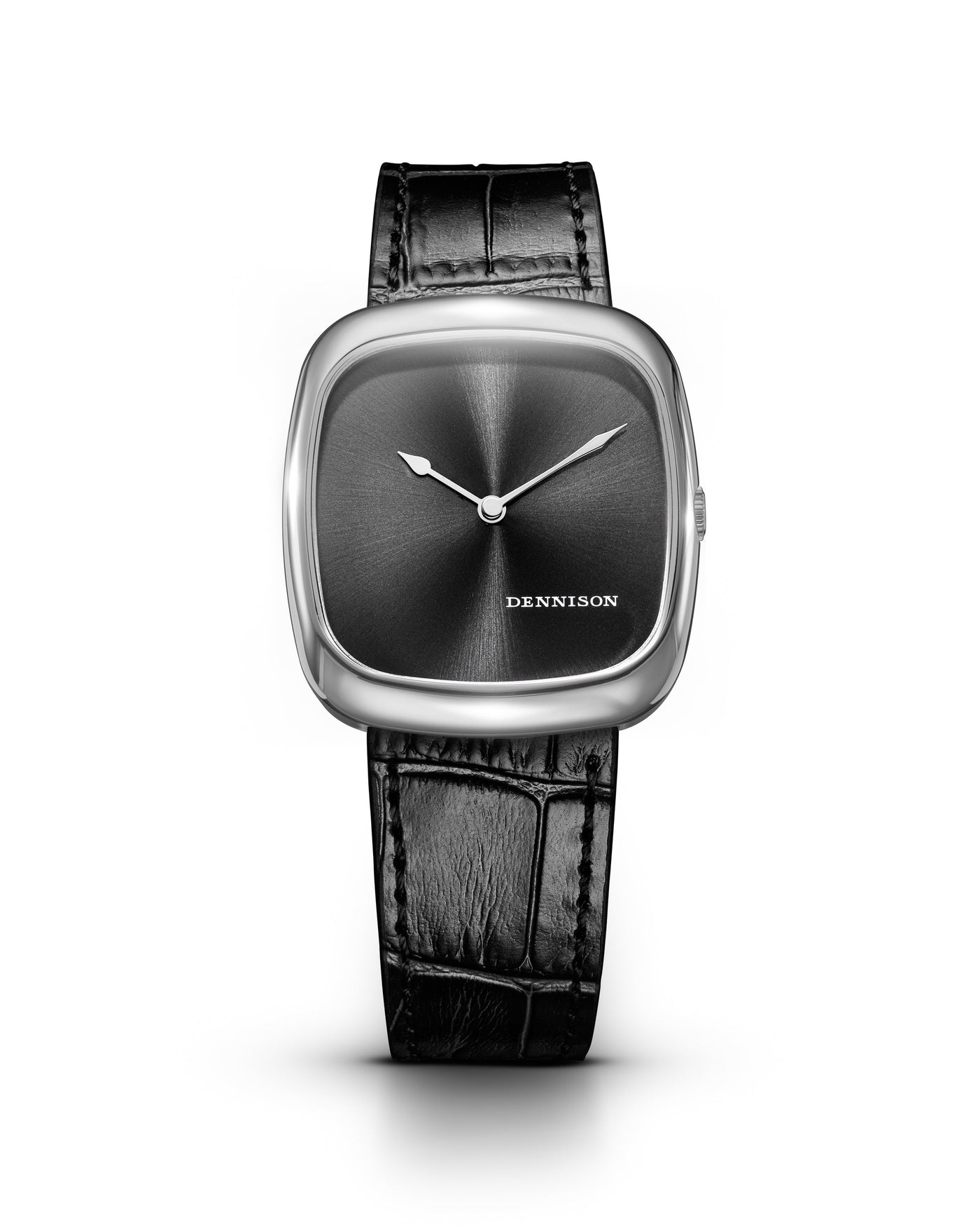 Dennison Watch – Sunray Black Silver Steel