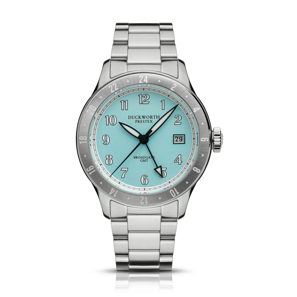 Duckworth Prestex - Broadgate GMT Automatic - Blue -  Steel Bracelet