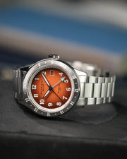Duckworth Prestex - Broadgate GMT Automatic - Orange -  Steel Bracelet