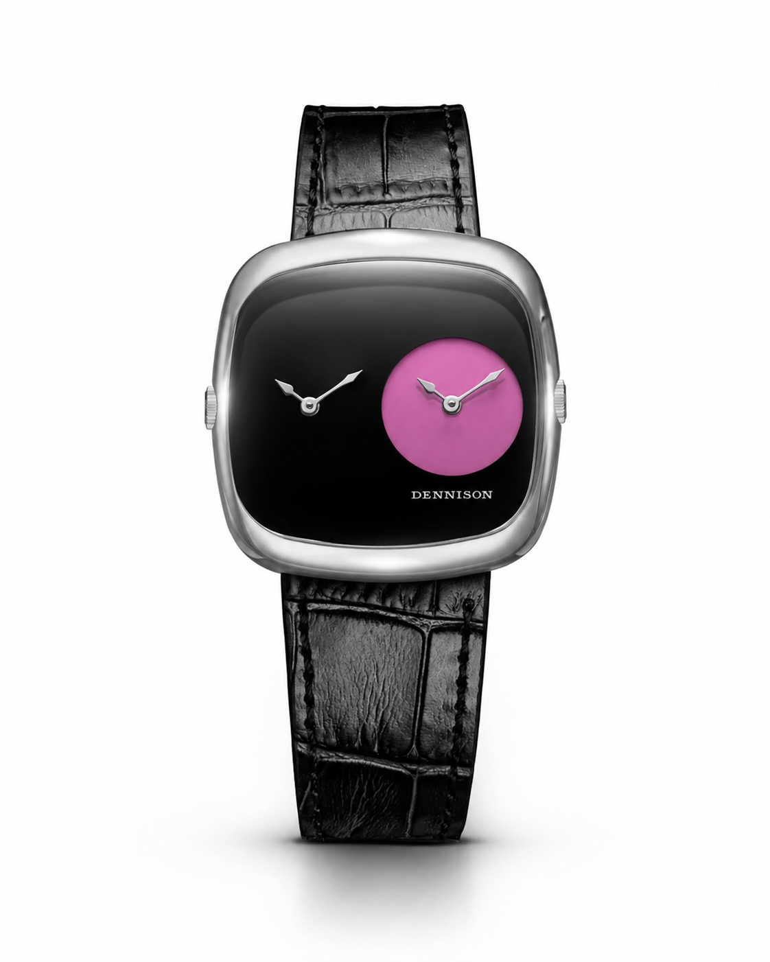 Dennison Watch – Dual Time – Capsule Collection II – Pink Lacquer, Leather Strap