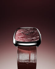 Dennison Watch – Natural Rubellite Stone In Steel