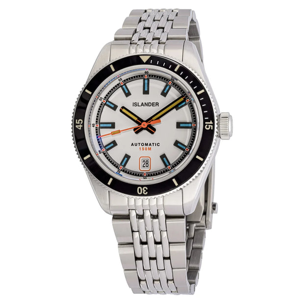 Islander Watch – Port Jefferson Skin Diver Automatic Watch with White Dial #ISL-176