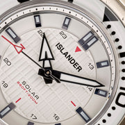 Islander Watch – Saltaire 38mm Solar Dive Watch with Pure White Dial #ISL-281