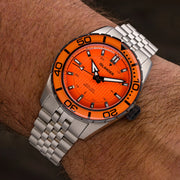 Islander Watch – Saltaire 38mm Solar Dive Watch with Orange Dial #ISL-358