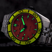 Islander Watch – Saltaire 38mm Solar Dive Watch with Orange Dial #ISL-358