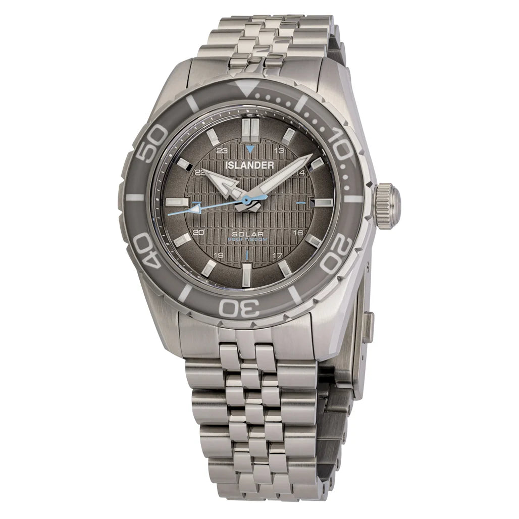 Islander Watch – Saltaire 38mm Solar Dive Watch with Grey Dial #ISL-359