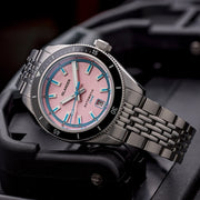 Islander Watch – Port Jefferson Skin Diver Automatic Watch with Miami Pink Dial #ISL-372