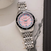 Islander Watch – Port Jefferson Skin Diver Automatic Watch with Miami Pink Dial #ISL-372