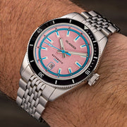 Islander Watch – Port Jefferson Skin Diver Automatic Watch with Miami Pink Dial #ISL-372