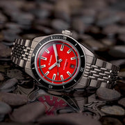 Islander Watch – Port Jefferson Skin Diver Automatic Watch with Red Dial #ISL-375