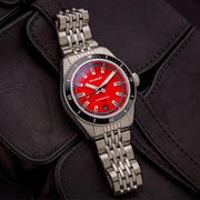 Islander Watch – Port Jefferson Skin Diver Automatic Watch with Red Dial #ISL-375