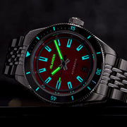 Islander Watch – Port Jefferson Skin Diver Automatic Watch with Red Dial #ISL-375