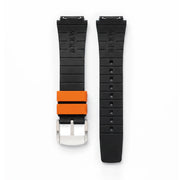 Brew Metric – Orange Bi-Color Rubber Strap 20mm