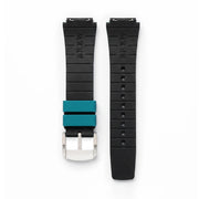 Brew Metric – Teal Bi-Color Rubber Strap 20mm
