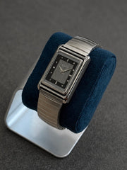 Vario VERSA Reversible Single Time Black Tuxedo Automatic Watch with FLEXI Bracelet