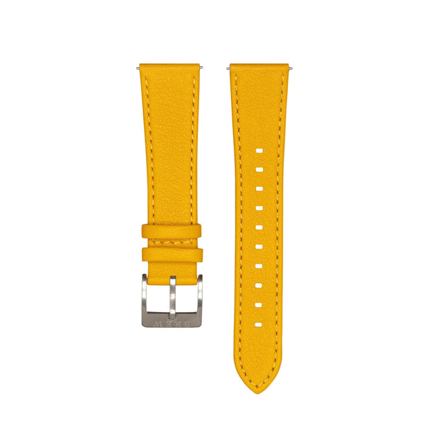 Brew Retrograph – Yellow Leather Strap 22 mm