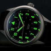 Islander Watch – Babylon HV1000 Titanium Solar Field Watch with Black Dial