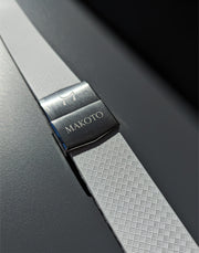 Makoto FKM Strap with Spring Clasp, White, 20mm