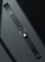 Makoto FKM Strap with Spring Clasp, Black, 20mm