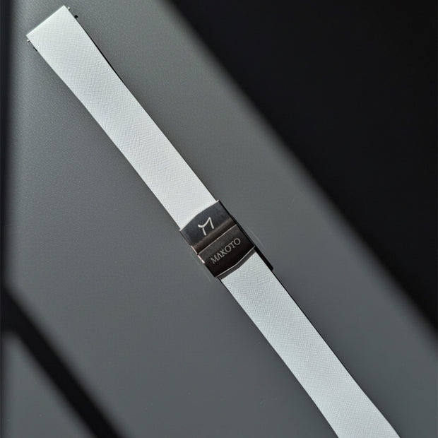 Makoto FKM Strap s pružinovou sponou, Bílý, 20 mm