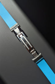 Makoto FKM Strap with Spring Clasp, Light Blue, 20 mm