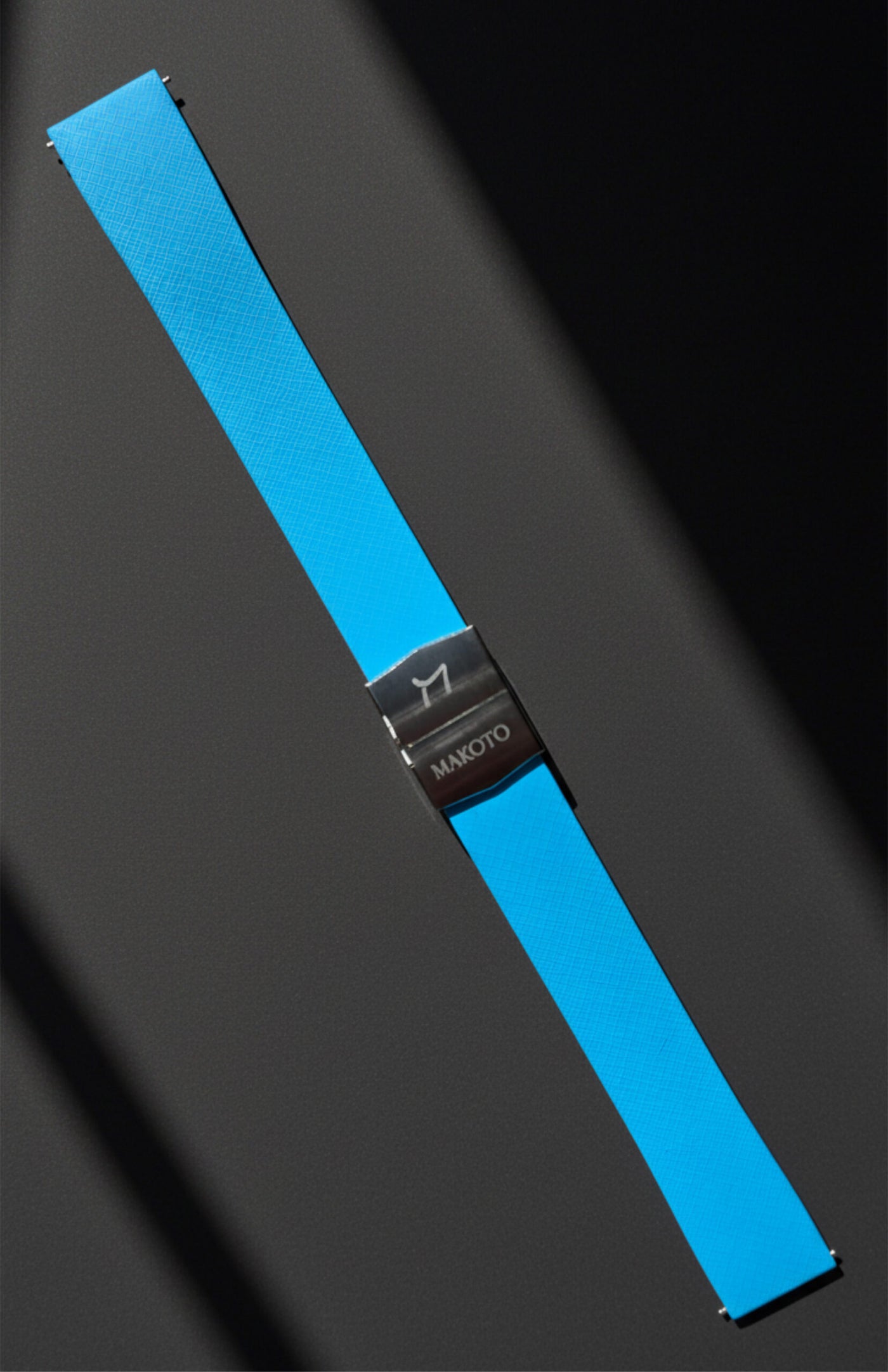 Makoto FKM Strap with Spring Clasp, Light Blue, 20 mm