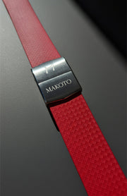 Makoto FKM Strap with Spring Buckle, Red, 20 mm