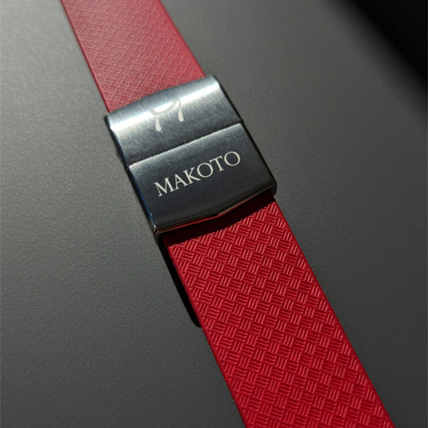 Makoto FKM Strap s pružinovou sponou, Červený, 20 mm