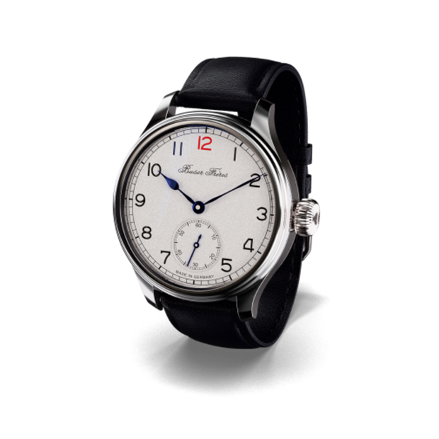Buser Freres Marine 38 mm Arabic White