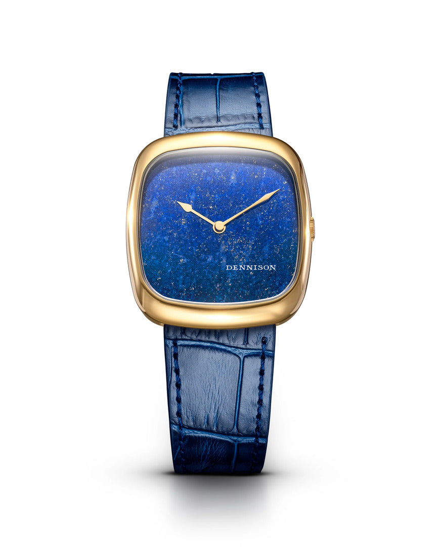 Dennison Watch – Natural Stone Lapis Lazuli In Gold